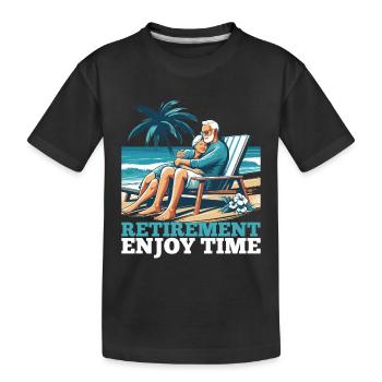 Retraite Retraite Temps Profiter Cadeau - T-shirt bio Premium Enfant - noir - Devant