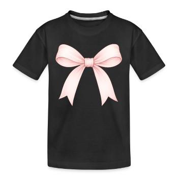 süße Schleife - Kinder Premium Bio T-Shirt - Schwarz - Vorne