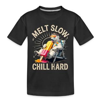 Fondre lentement Froid Dur Ours - T-shirt bio Premium Enfant - noir - Devant