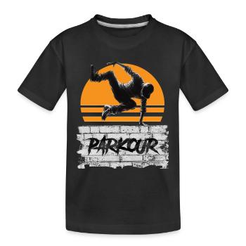 parkour - Kids' Premium Organic T-Shirt - black - Front