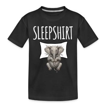 Chemise de nuit éléphant - T-shirt bio Premium Enfant - noir - Devant