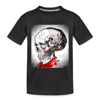 Croquis du Crâne Sanglant - T-shirt bio Premium Enfant - noir - Devant