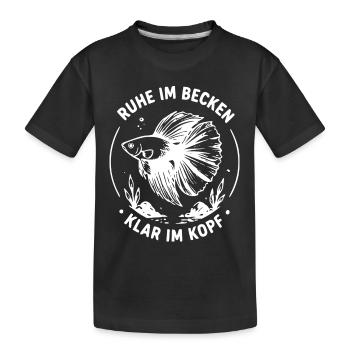 Ruhe im Becken, Klar im Kopf - Kinder Premium Bio T-Shirt - Schwarz - Vorne