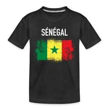Sénégal - T-shirt bio Premium Enfant - noir - Devant