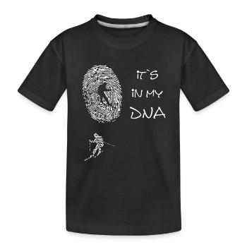 Skiing - Kinder Premium Bio T-Shirt - Schwarz - Vorne