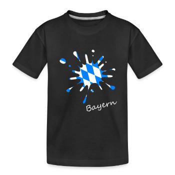 Bayern Bavaria - Kinder Premium Bio T-Shirt - Schwarz - Vorne