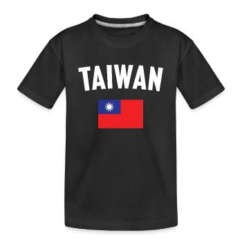 Drapeau de Taïwan - T-shirt bio Premium Enfant - noir - Devant