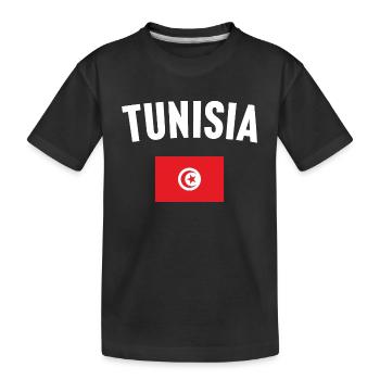 Drapeau de la Tunisie - T-shirt bio Premium Enfant - noir - Devant