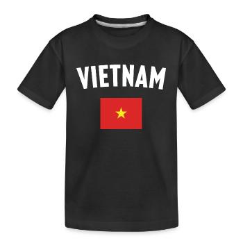 Drapeau du Vietnam - T-shirt bio Premium Enfant - noir - Devant