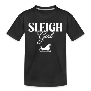 Sleigh Girl - Kids' Premium Organic T-Shirt - black - Front