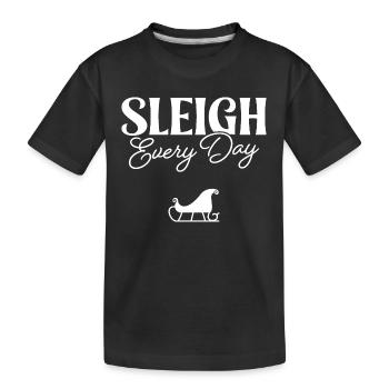 Traîneau tous les jours - T-shirt bio Premium Enfant - noir - Devant