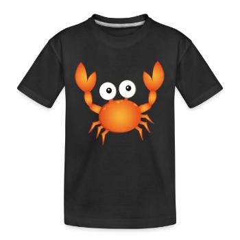 Krabbe - Kinder Premium Bio T-Shirt - Schwarz - Vorne
