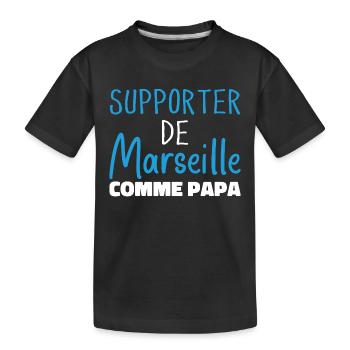 Child Humor Marseille Unterstützer von Marseille - Kinder Premium Bio T-Shirt - Schwarz - Vorne