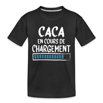 Caca Boudin Bébé Homme Femme Cadeau Humour - T-shirt bio Premium Enfant - noir - Devant