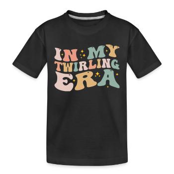 In My Twirling Era - Majorettes Baton Twirling - Kids' Premium Organic T-Shirt - black - Front