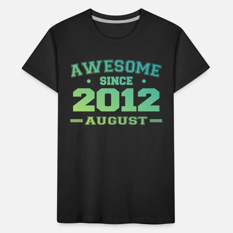 2012 August Jahr Geburt Geburtstag August 2012 Kinder Premium Bio T-Shirt