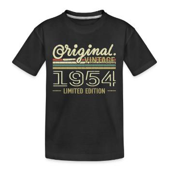 1954 Retro Geburtstag 1954 Original 1954 Jahrgang - Kinder Premium Bio T-Shirt - Schwarz - Vorne