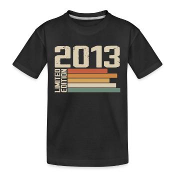 2013 Jahrgang - Retro 2013 Jubiläumsgeschenk 2013 - Kinder Premium Bio T-Shirt - Schwarz - Vorne