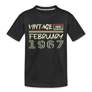 Februar 1967 Bestes Geschenk Februar 1967 - Kinder Premium Bio T-Shirt - Schwarz - Vorne
