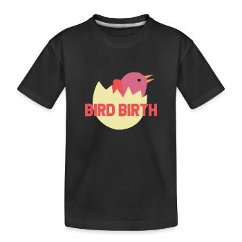 Birth on egg - Geburt aus dem Ei - Kinder Premium Bio T-Shirt - Schwarz - Vorne