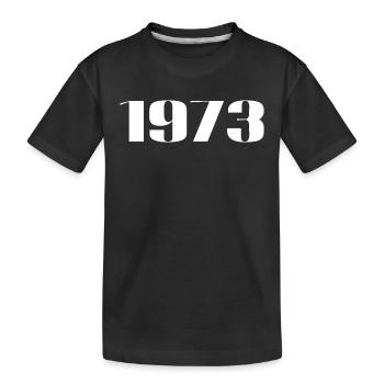 1973 - Cadeau né en 1973 - T-shirt bio Premium Enfant - noir - Devant