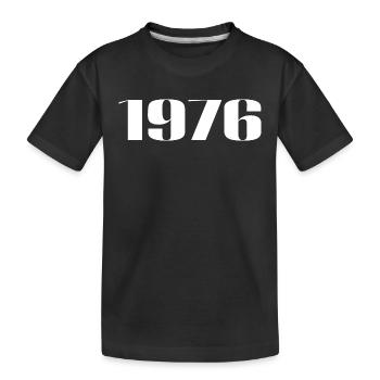 1976 - Gift born in 1976 - Kids' Premium Organic T-Shirt - black - Front