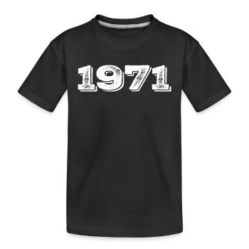 Geburtstagsgeschenk 1971 - 1971 - Kinder Premium Bio T-Shirt - Schwarz - Vorne