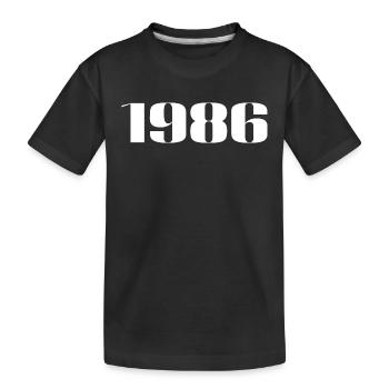 1986 - Cadeau né en 1986 - T-shirt bio Premium Enfant - noir - Devant