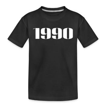 1990 - Gift born in 1990 - Kids' Premium Organic T-Shirt - black - Front