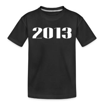 2013 - Cadeau né en 2013 - T-shirt bio Premium Enfant - noir - Devant