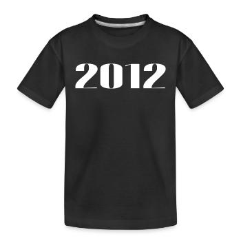 2012 - Cadeau né en 2012 - T-shirt bio Premium Enfant - noir - Devant