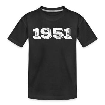 Geburtstagsgeschenk 1951 - 1951 - Kinder Premium Bio T-Shirt - Schwarz - Vorne