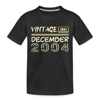 2004 Dezember 2004 Jubiläum Dezember 2004 - Kinder Premium Bio T-Shirt - Schwarz - Vorne