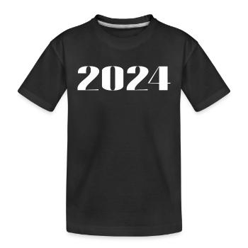 2024 - Cadeau né en 2024 - T-shirt bio Premium Enfant - noir - Devant