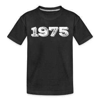 Geburtstagsgeschenk 1975 - 1975 - Kinder Premium Bio T-Shirt - Schwarz - Vorne