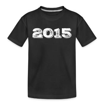 Geburtstagsgeschenk 2015 - 2015 - Kinder Premium Bio T-Shirt - Schwarz - Vorne