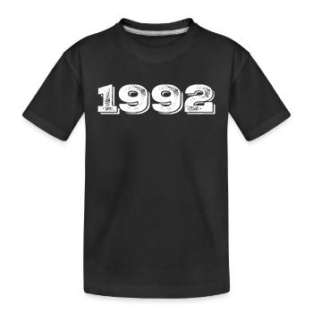 Geburtstagsgeschenk 1992 - 1992 - Kinder Premium Bio T-Shirt - Schwarz - Vorne