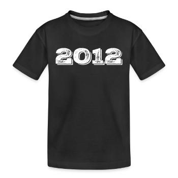 Geburtstagsgeschenk 2012 - 2012 - Kinder Premium Bio T-Shirt - Schwarz - Vorne