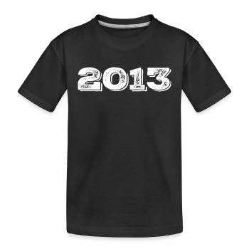Geburtstagsgeschenk 2013 - 2013 - Kinder Premium Bio T-Shirt - Schwarz - Vorne