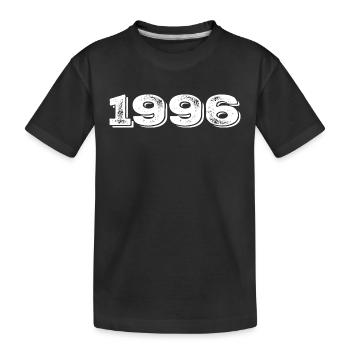 Geburtstagsgeschenk 1996 - 1996 - Kinder Premium Bio T-Shirt - Schwarz - Vorne