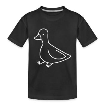 ENTE ENTLEIN KÜKEN GANS VOGEL TIER FLUG FEDER JUNG - Kinder Premium Bio T-Shirt - Schwarz - Vorne