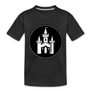 Fairytale Castle Symbol Castle - Kids' Premium Organic T-Shirt - black - Front