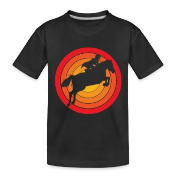Dressur Dressurpferd Dressurreiter - Kinder Premium Bio T-Shirt - Schwarz - Vorne