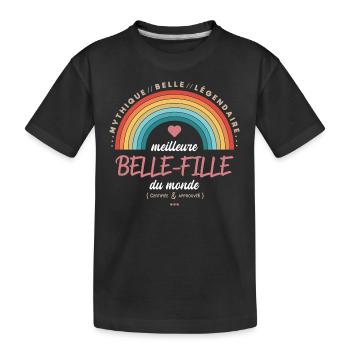 Meilleure belle fille du monde - T-shirt bio Premium Enfant - noir - Devant