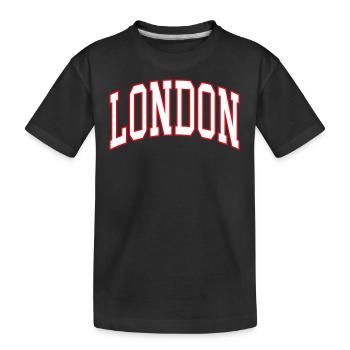 London - Kids' Premium Organic T-Shirt - black - Front