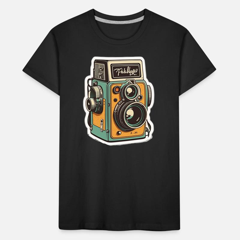 Caméra rétro T-shirt bio Premium Enfant