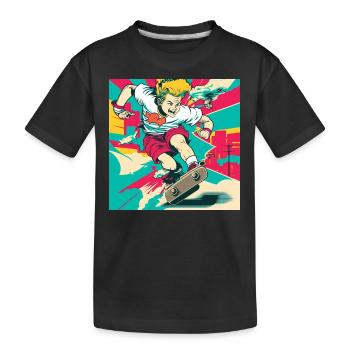 Skater Boy - Kinder Premium Bio T-Shirt - Schwarz - Vorne