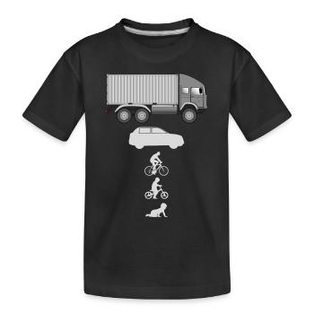 Camion porte-conteneurs Evolution - T-shirt bio Premium Enfant - noir - Devant