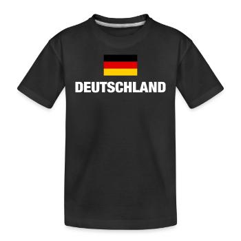 Deutschland deutsche Flagge Fahne deutsch Geschenk - Kinder Premium Bio T-Shirt - Schwarz - Vorne