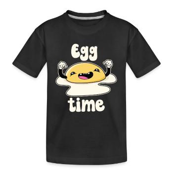 Zeit für Eier - Kinder Premium Bio T-Shirt - Schwarz - Vorne